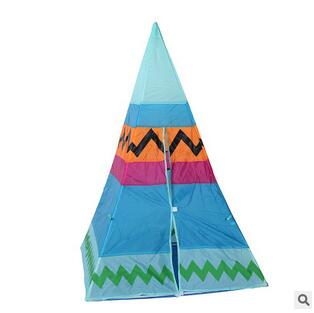 新款印第安儿童帆布帐篷小孩室内游戏屋儿童益智休闲室内三角帐篷