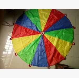 厂家直销彩虹伞儿童彩虹降落伞幼儿园 亲子活动早教拉力伞彩虹伞