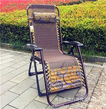 时尚户外特斯林折叠椅 午休折叠椅加固多功能 金属单人午休躺椅（价格面议）