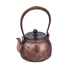 茶具茶壶1.2L新款麦穗铸铜壶 高档礼品无铅制作安全饮水铜壶